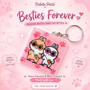 Besties Forever Bunny Keychain