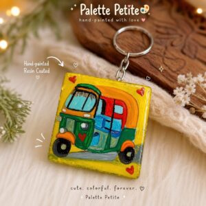 Mini Truck Art Rickshaw Mirror Keychai