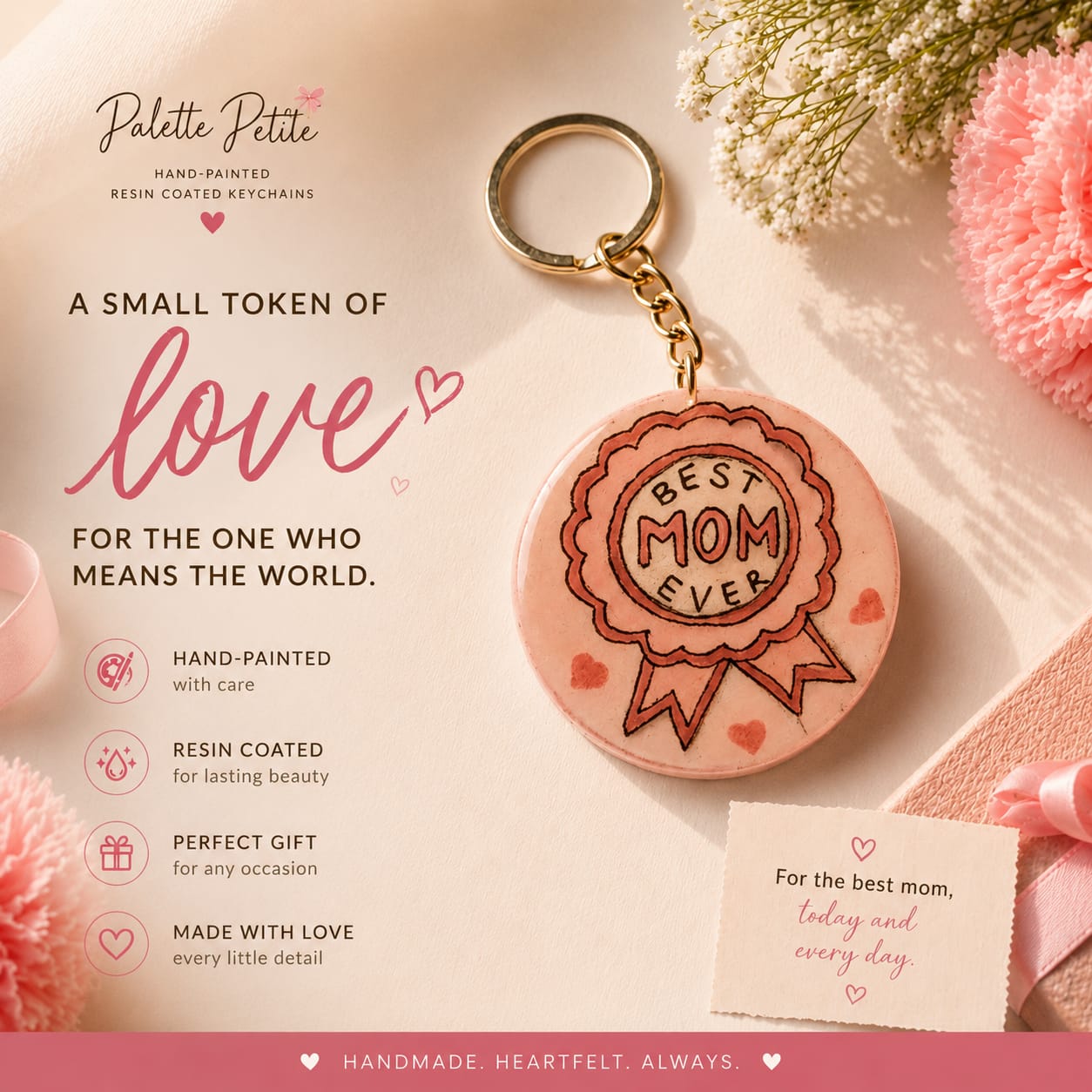 Best MOM Ever Keychain - Image 2