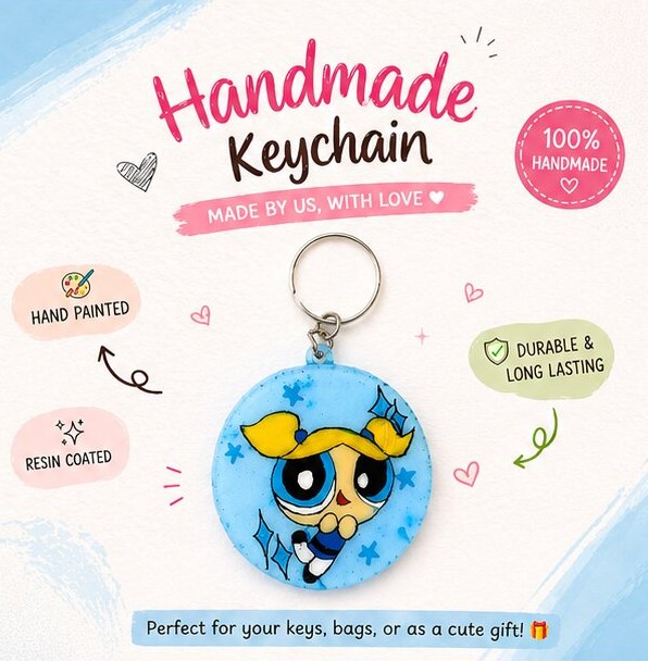 Bubble Girl - Keychain