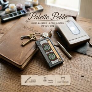 Retro Rewind Cassette Keychain